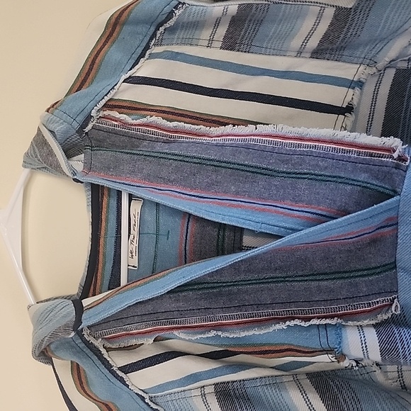 We The Free Willowa Hoodie Chambray Combo Oversized Size Medium - Picture 5 of 16